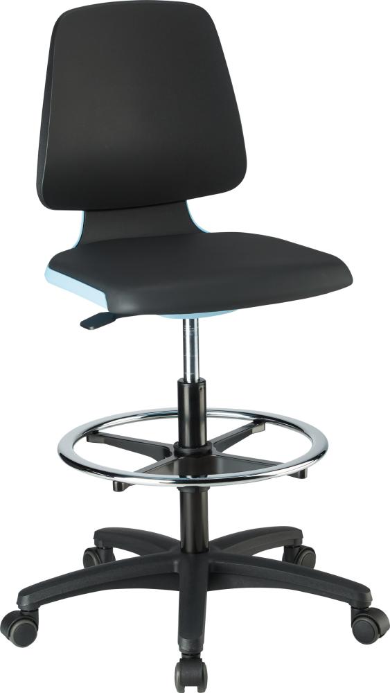 Produktbild von BIMOS Arbeitsstuhl Labsit 4 Kunstleder blau Sitzhöhe 560-810 mm 4367078312 4016849592176