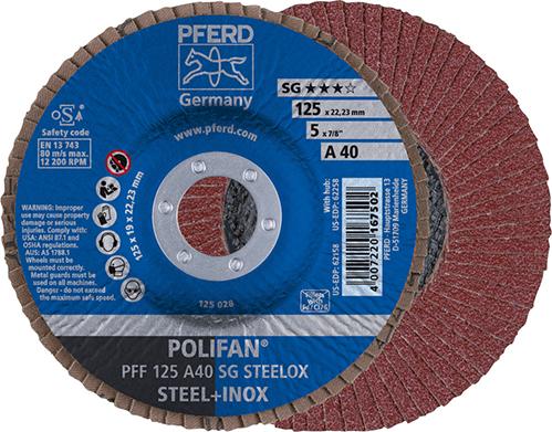 Produktbild von PFERD Fächerschleifscheibe A 40SG gerade 125mm K40 67604125 4007220167502