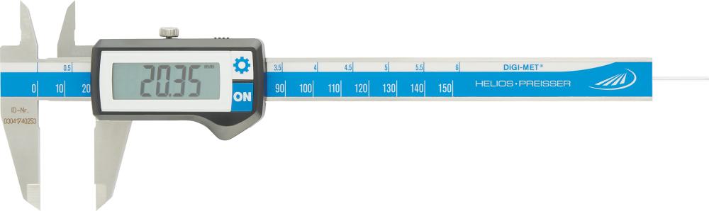 Produktbild von Helios-Preisser Digital-Taschenmessschieber 150mm ohne Datenausgang RT 1320416 4029713018962