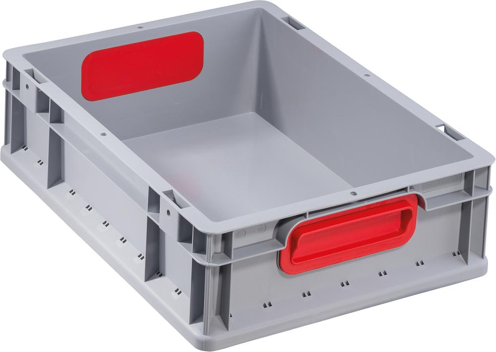Produktbild von Allit EuroBox 412,400x300x120mm Griffe geschlossen grau/rot 4367069740 4005187567007