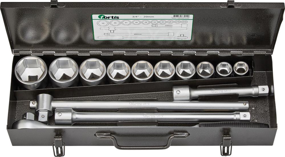 Produktbild von FORTIS Steckschlüssel-Garnitur 3/4" 14-teilig 4240627170 4317784734110
