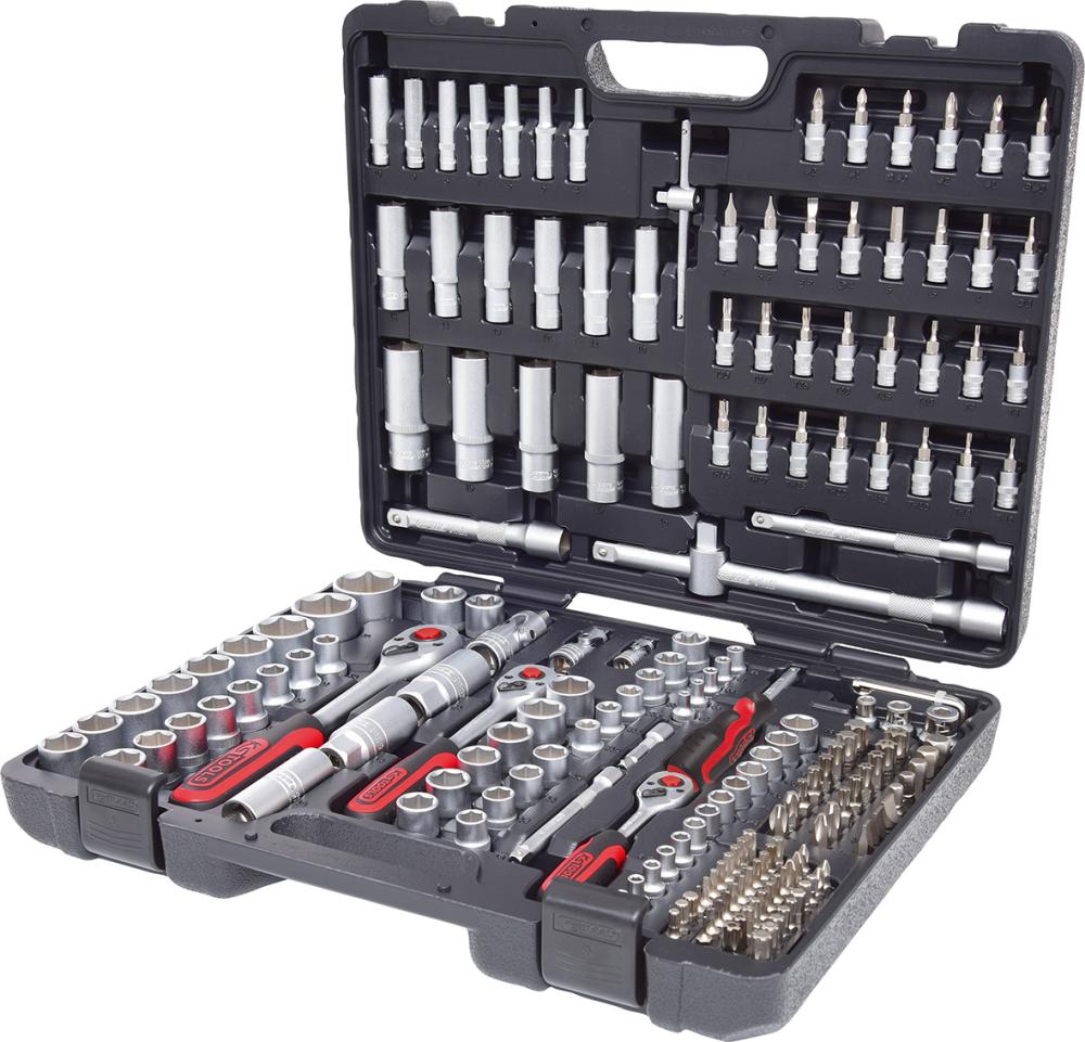 Produktbild von KS Tools Steckschlüssel-Garnitur 1/4"+3/8"+1/2" 195-teilig 9170795 4042146692677