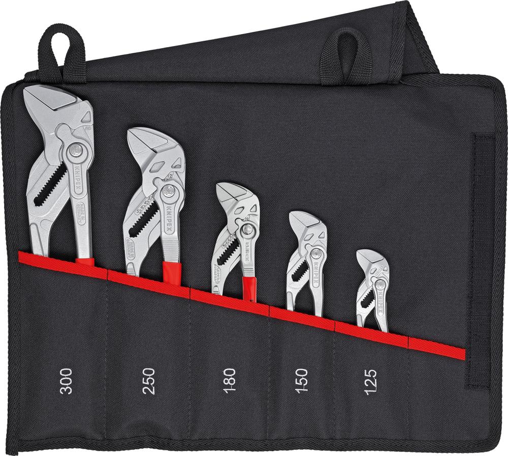 Produktbild von KNIPEX Zangenschlüssel-Set 5-teilig in Rolltasche 00 19 55 S4 4003773077817