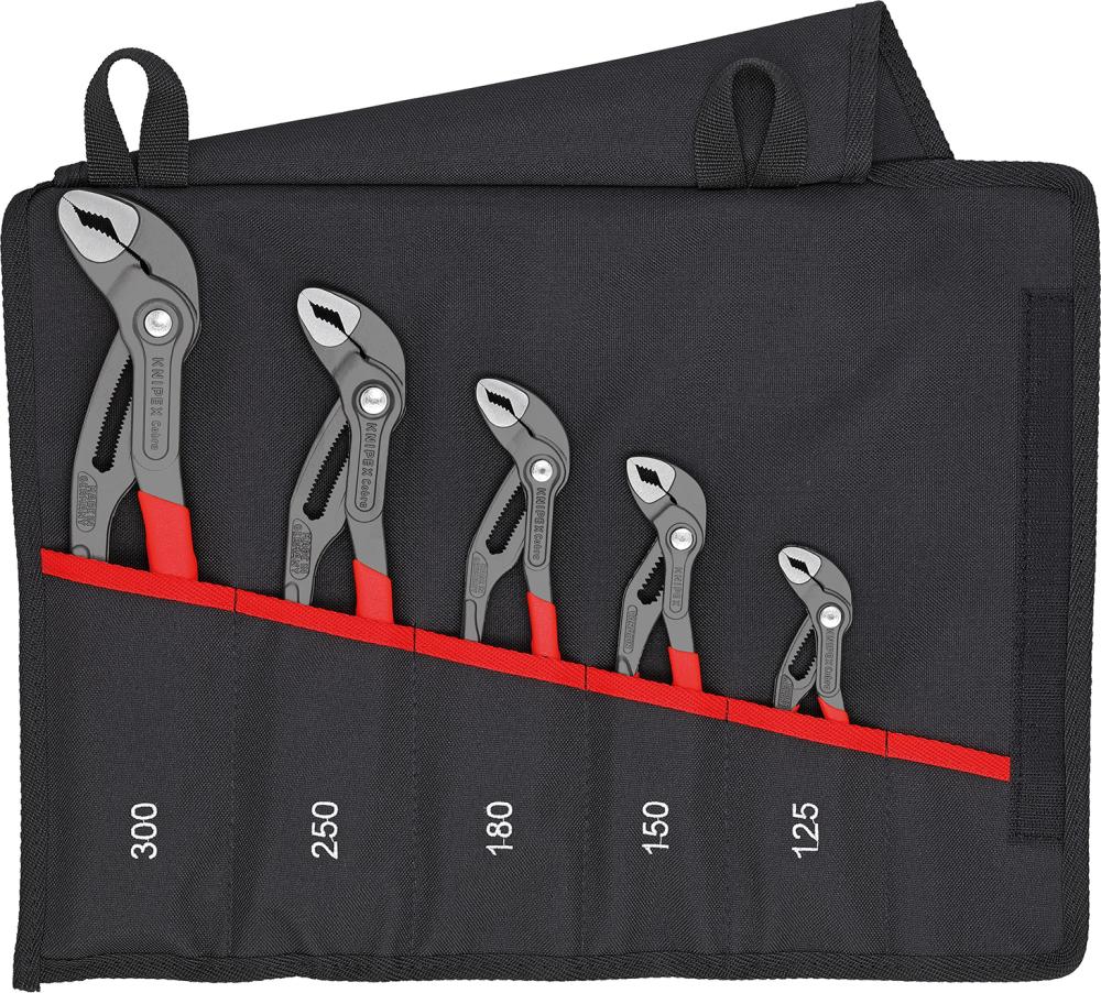 Produktbild von KNIPEX WP-Zangen-Set Cobra 5-teilig in Rolltasche 00 19 55 S5 4003773082613