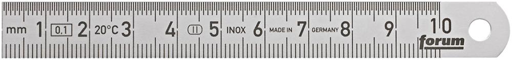 Produktbild von FORUM Biegsamer Stahlmaßstab 100x13mm rostfrei 4250402010 4317784859134