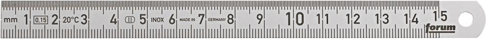 Produktbild von FORUM Biegsamer Stahlmaßstab 150x13mm rostfrei 4250402013 4317784859141