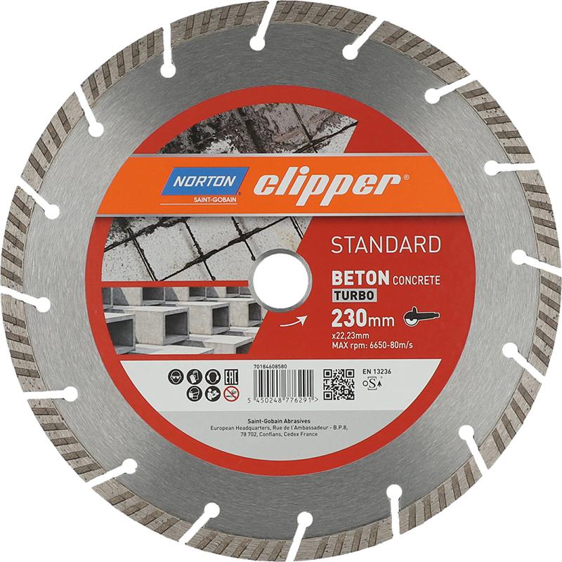 Produktbild von Norton Diamantscheibe Standard Beton Turbo Ø 230 70184608580 5450248776291
