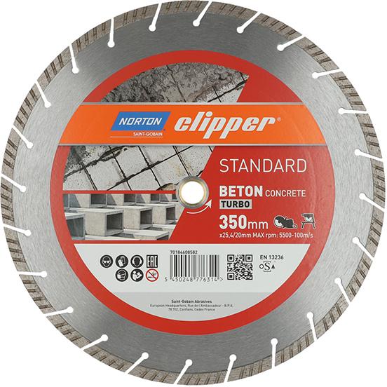 Produktbild von Norton Diamantscheibe Standard Beton Turbo Ø 350 70184608582 5450248776314