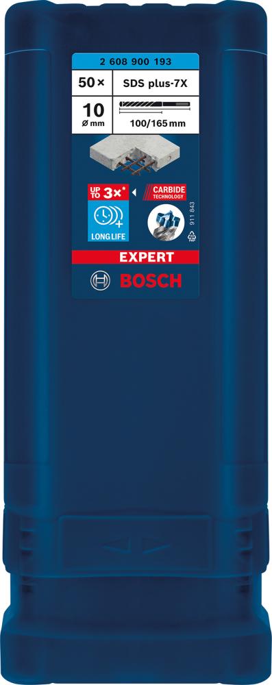 Produktbild von BOSCH Hammerbohrer Expert 10x100x165mm VE à 50 Stück SDS plus-7X 2608900193 4059952532660