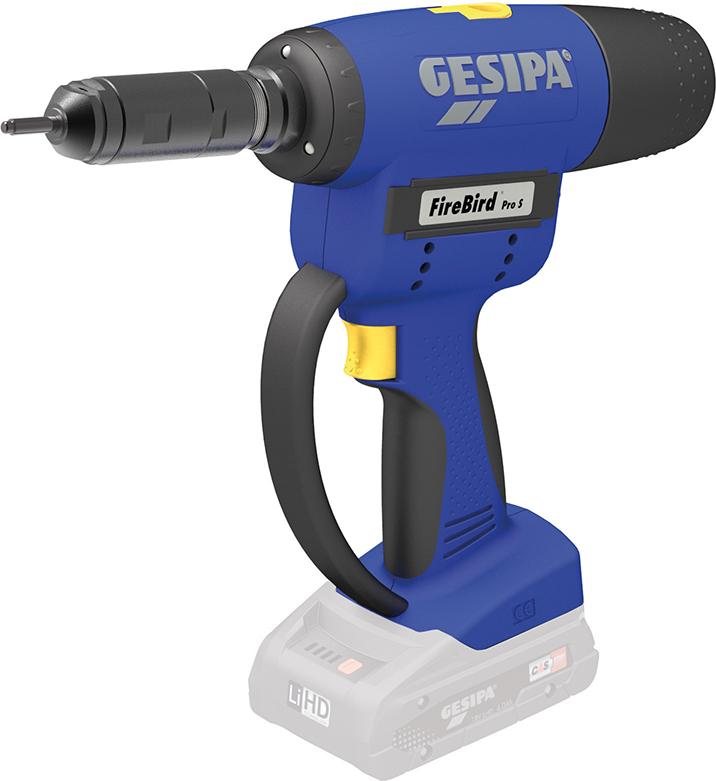 Produktbild von GESIPA Akku-Nietmutternpistole solo FireBird ProS Gold ohne Akku ohne Ladegerät Karton 1679677 4007081102575