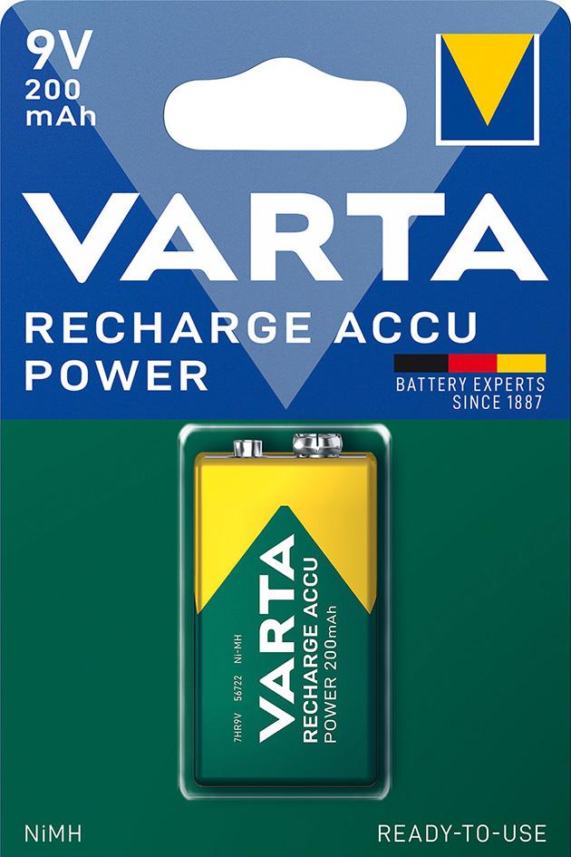 Produktbild von VARTA Batterie Rechargeable Akku E-Block 9V 200mAh 56722101401 4008496550814