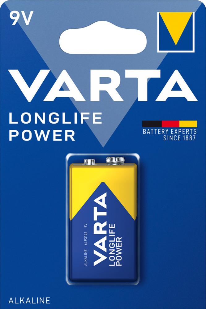 Produktbild von VARTA Batterie Longlife Power 9 V E-Block Blister à 1 Stück 4922121411 4008496559862