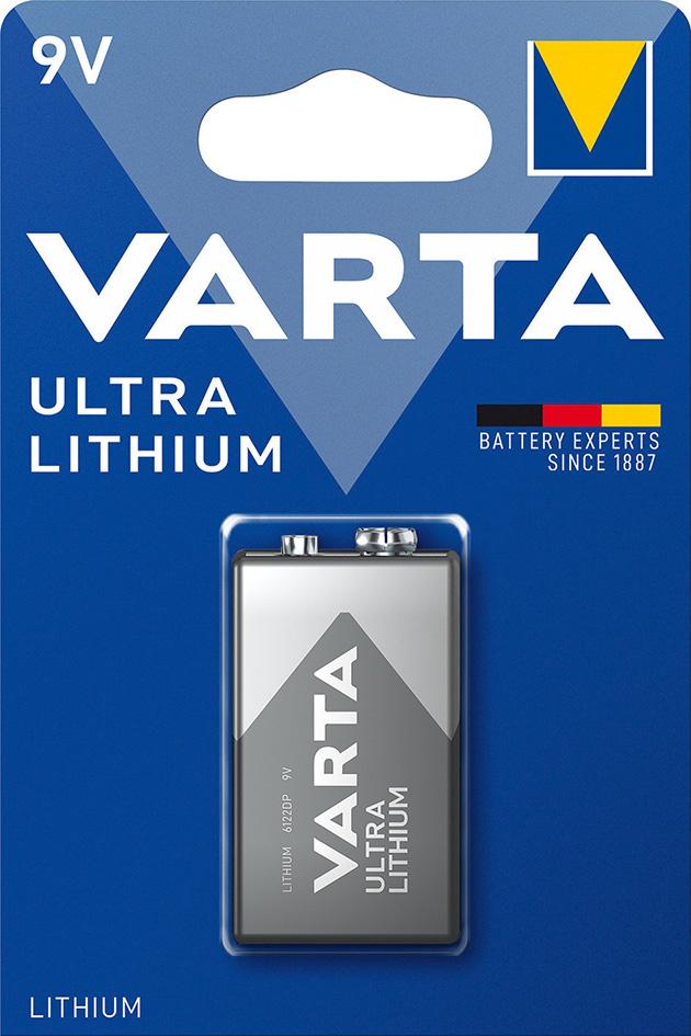 Produktbild von VARTA Batterie Professional Lithium 9V E-Block Blister à 1 Stück 6122301401 4008496675265