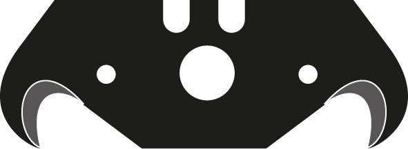 Produktbild von LUTZ BLADES Hakenklinge Black 48,2x18,7x0,65mm Pack à 10 470028 4030884700280