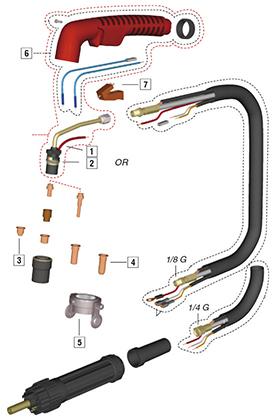Produktbild von Trafimet Schneiddüse lang konisch 50 A PD0014-10 8028485027437