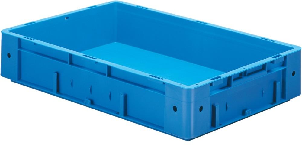 Produktbild von LA-KA-PE Transport-Stapelkasten B600xT400xH210 mm blau Auflast 700kg mit Grifflo 4332163398219 4031022050069