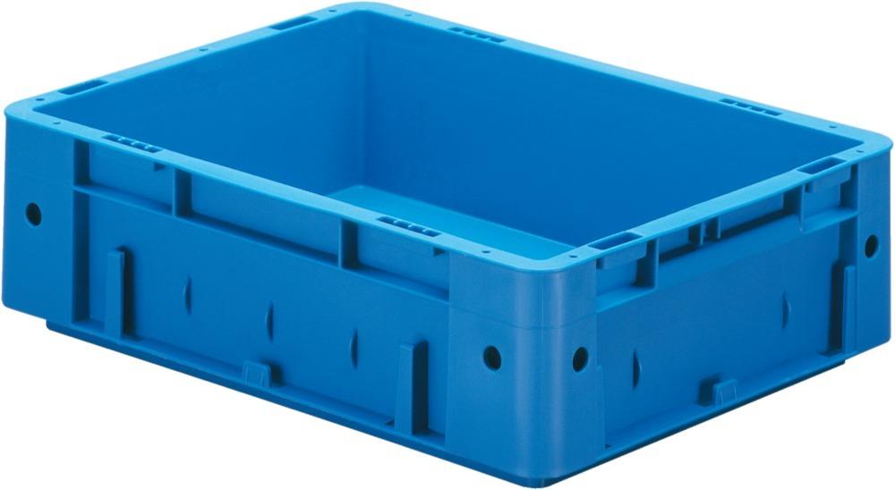 Produktbild von LA-KA-PE Transport-Stapelkasten B400xT300xH210 mm blau Auflast 600kg mit Grifflo 4332163398370 4031022050793