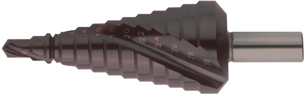 Produktbild von FORUM Stufenbohrer HSS spiralgenutet TiAlN 7-32,50mm 4212004812 4317784906982