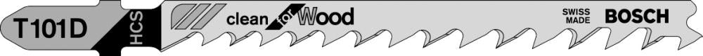 Produktbild von BOSCH Stichsägeblatt T 101 D VE à 5 Stück Clean for Wood 2608630032 3165140006804