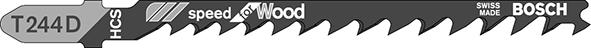 Produktbild von BOSCH Stichsägeblatt T 244 D VE à 5 Stück Speed for Wood 2608630058 3165140006859