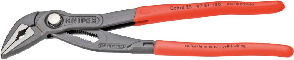 Produktbild von KNIPEX Wasserpumpenzange Cobra ES mit Mehrkomponenten-Griff 250mm 87 51 250 4003773061267