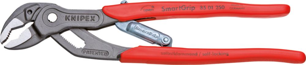 Produktbild von KNIPEX Wasserpumpenzange Smart-Grip mit Kunststoffgriff 250mm SmartGrip 85 01 250 4003773061304