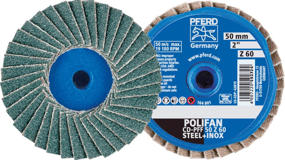 Produktbild von PFERD CombiDisc Mini-Polifan Zirkonkorund 50mm K60 42719506 4007220592724