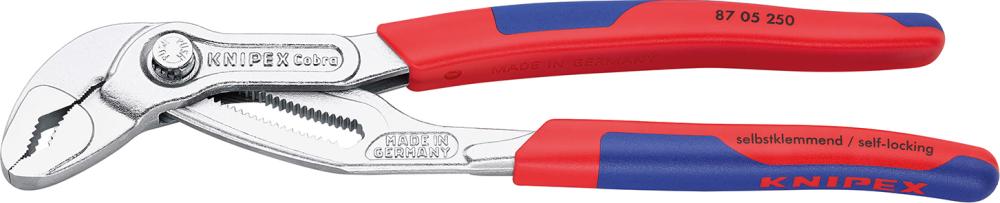 Produktbild von KNIPEX Wasserpumpenzange Cobra mit Mehrkomponenten-Griff 250mm 87 05 250 4003773005681