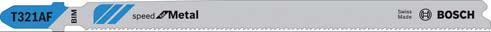 Produktbild von BOSCH Stichsägeblatt T 321 AF VE à 5 Stück Speed for Metal 2608636705 3165140596992