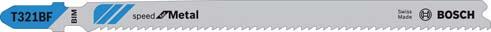 Produktbild von BOSCH Stichsägeblatt T 321 BF VE à 5 Stück Speed for Metal 2608636707 3165140597012