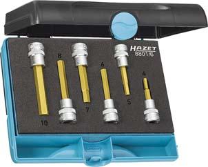 Produktbild von HAZET Schraubendrehereinsatz-Satz 3/8" Innen-6-kant 4-10x mm 6-teilig 8801/6 4000896186853