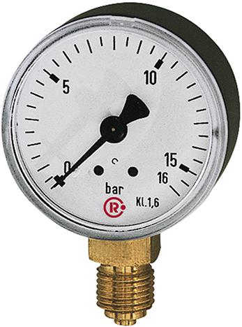 Produktbild von RIEGLER Manometer stehend 40mm 0-10bar G1/8" 101685 4047322015097