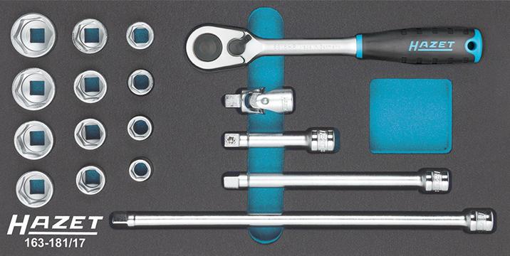 Produktbild von HAZET Werkzeugmodul 1/3 Steckschlüssel 163-181/17 163-181/17 4000896162345