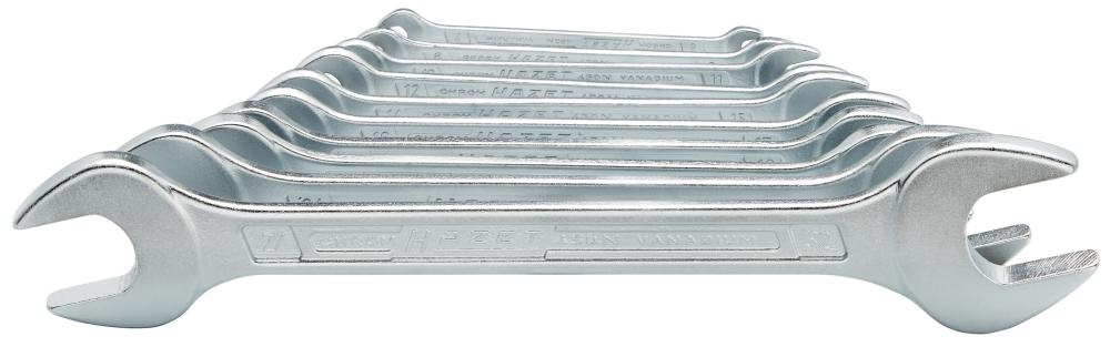 Produktbild von HAZET Doppelmaulschlüssel-Satz DIN3110 6-32mm 10-teilig in Karton 450N/10 4000896020751