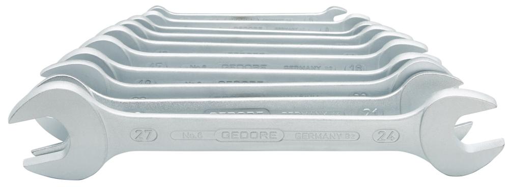 Produktbild von GEDORE Doppelmaulschlüssel-Satz DIN3110 6-27mm 10-teilig in Karton 6077540 4010886607756