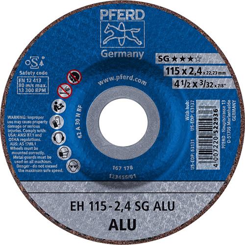 Produktbild von PFERD Trennscheibe gekröpft für Aluminium A30NSG 115x2,4mm 61340312 4007220522936