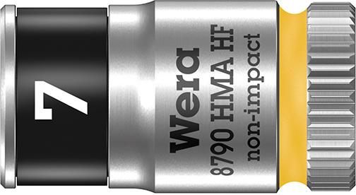 Produktbild von Wera Steckschlüsseleinsatz 6-kant 1/4" 7mm mit Haltefunktion 5003722001 4013288185686