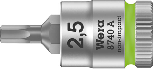 Produktbild von Wera Schraubendrehereinsatz 1/4" Innen-6-kant 2,5x28mm 5003331001 4013288187161