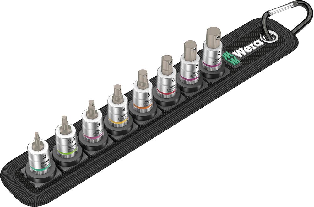 Produktbild von Wera Schraubendrehereinsatz-Satz 1/4" Innen-6-kant mit Haltefunktion 2-8x28mm 8-tei 5003881001 4013288190765