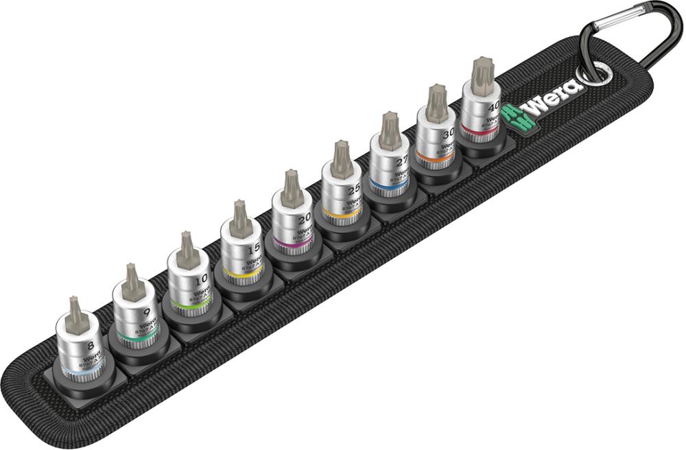 Produktbild von Wera Schraubendrehereinsatz-Satz mit Haltefunktion 1/4" TORX® 9-teilig 5003882001 4013288190772