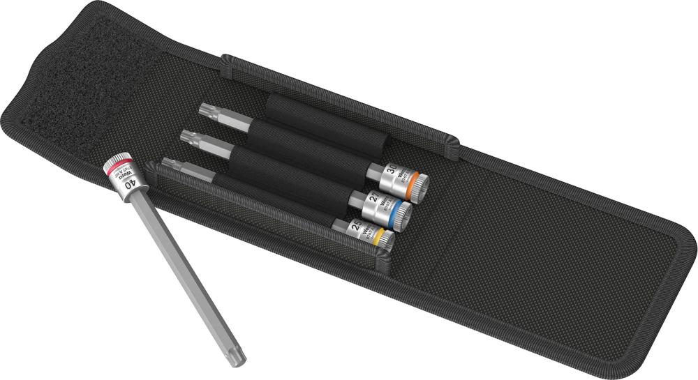 Produktbild von Wera Schraubendrehereinsatz-Satz mit Haltefunktion 1/4" T25-T40x100mm 4-teilig 5003375001 4013288191014