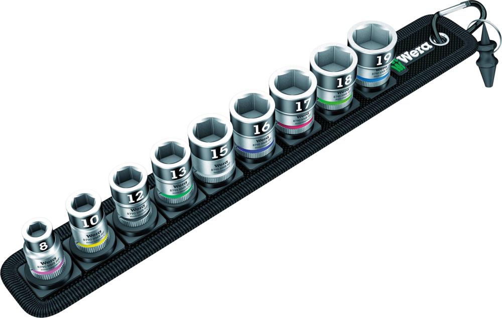 Produktbild von Wera Steckschlüsseleinsatz-Satz mit Haltefunktion 3/8" 10-teilig 5003970001 4013288194947