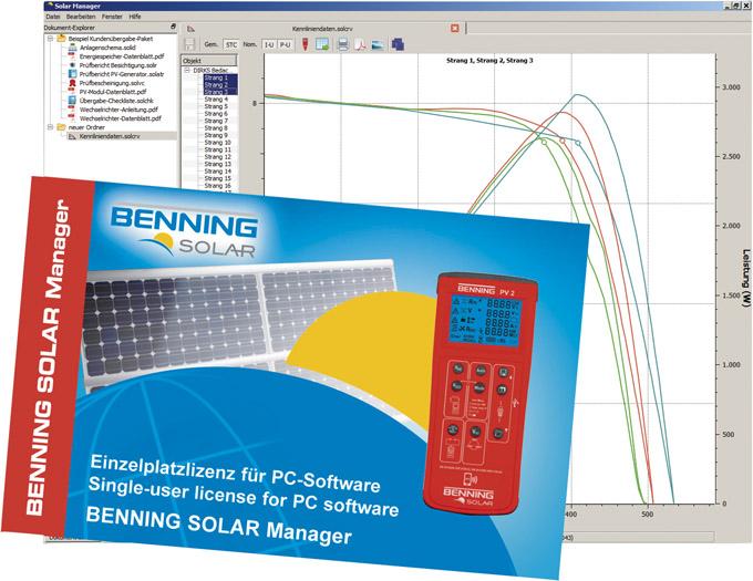 Produktbild von BENNING PC-Software Solar Manager 50423 4014651504233