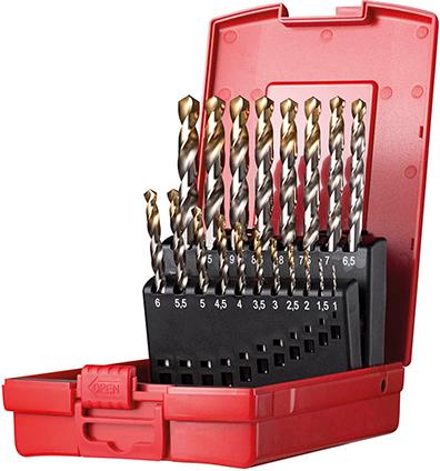 Produktbild von Dormer Pramet Spiralbohrer Set 1-10mm x0,5 in A002 in Box 118G Typ N 4xD 19-teilig Tin A095201 7320760385418