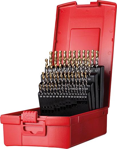 Produktbild von Dormer Pramet Spiralbohrer Set 1-6mm x0,1 in A002 in Box 118G Typ N 4xD 51-teilig Tin A095202 7320760385425