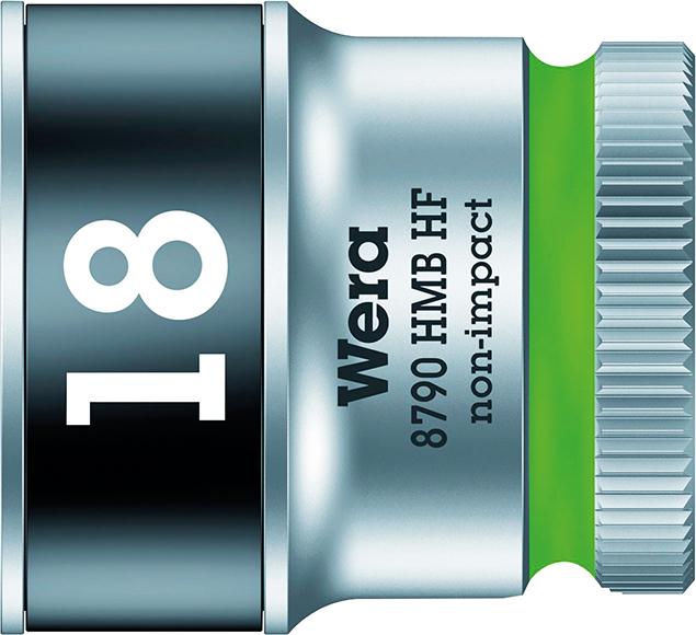 Produktbild von Wera Steckschlüsseleinsatz 6-kant 3/8" 18mm mit Haltefunktion 5003752001 4013288194039