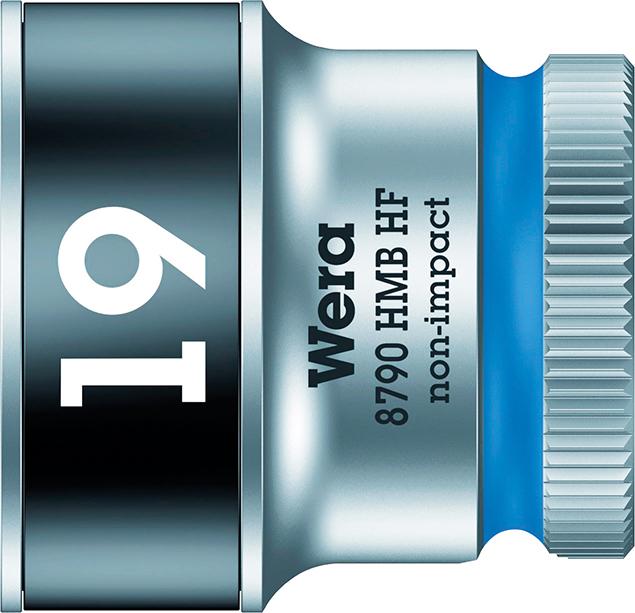 Produktbild von Wera Steckschlüsseleinsatz 6-kant 3/8" 19mm mit Haltefunktion 5003753001 4013288194046