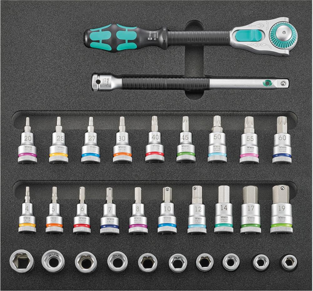 Produktbild von Wera Werkzeugmodul 1/3 Steckschlüssel 1/2" Zyklop und Haltefunktion 4240900203 4053569861939