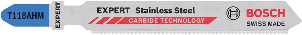 Produktbild von BOSCH Stichsägeblatt Expert T 118 AHM VE à 3 Stück Stainless Steel 2608900561 4059952537856