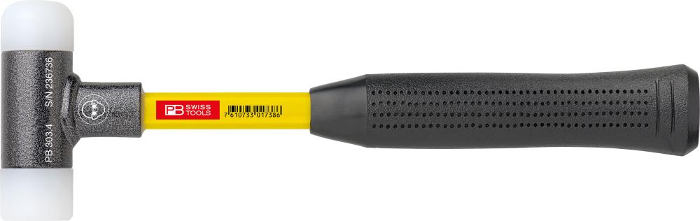 Produktbild von Swiss Tools Schonhammer mit Glasfaserstiel rückschlagfrei 35mm PB 303.4 7610733017386